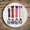Fun and Creative Cartoon-Shaped Stainless Steel Cutlery Set for Kids Children's Training Fork & Spoon for Baby's Early Learning 1