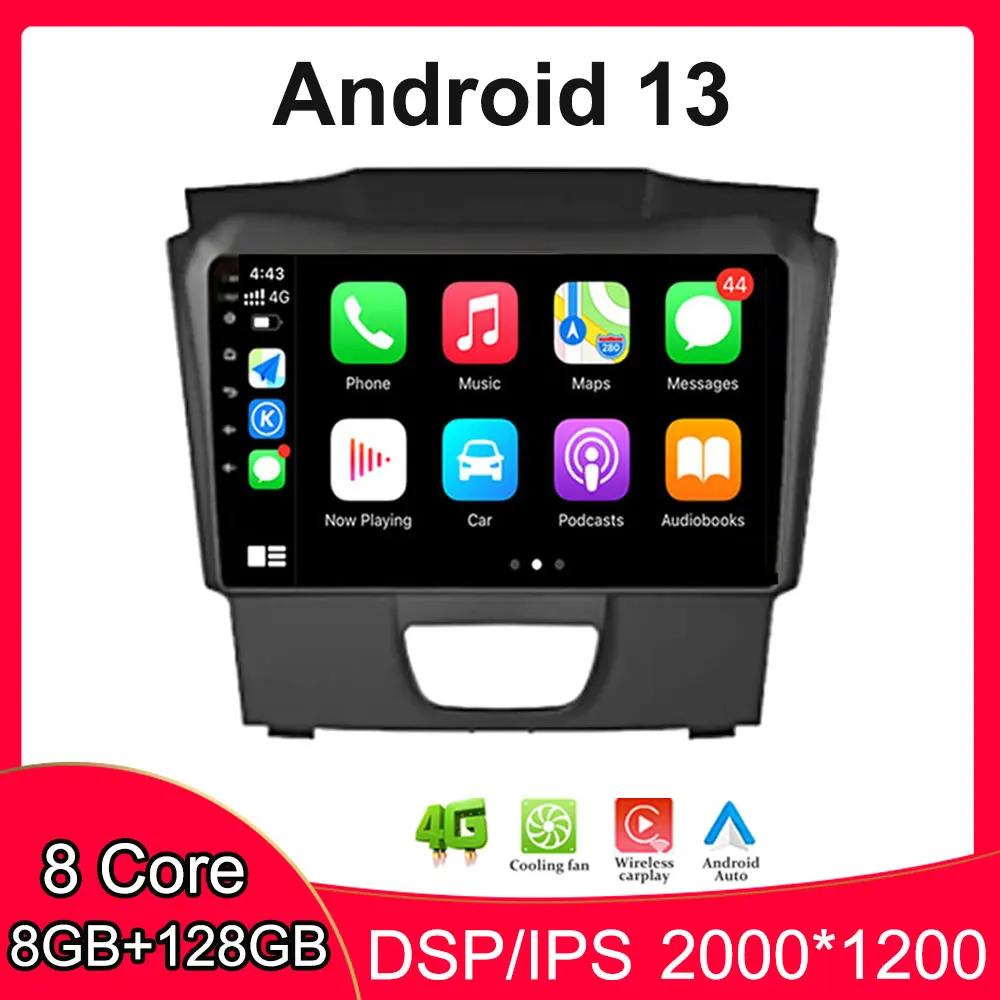 

Car Radio Android 13 IPS DSP 9 Inch Touch Screen GPS Navigation Multimedia Player For Isuzu DMAX 2015-2019