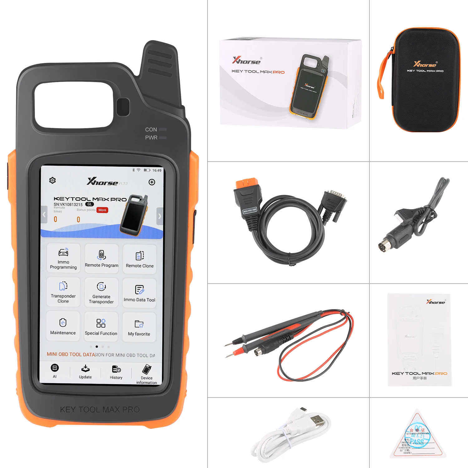 Xhorse-ミニobdツール機能,vvdi max pro,読み取り電圧と漏洩のサポート 