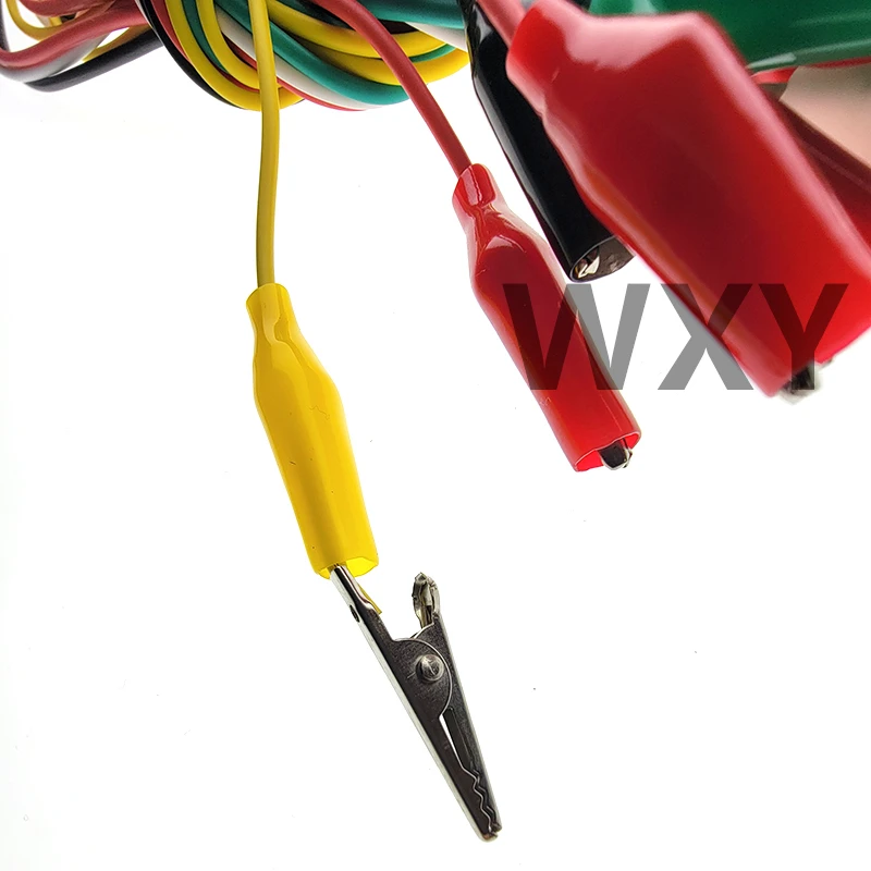 10pcs Color Alligator Clip Electric DIY Small Battery Power Cord Sheath Electric Clamp Double Head Test Clamp.28mm3 5mm45mm 50cm