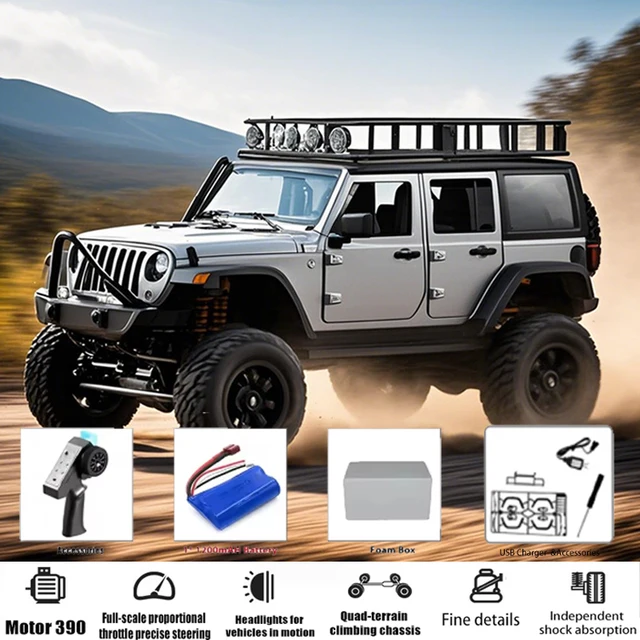 1:12 RC Car MN128 Climbing Remote Control Car Adult Professional 2.4G 4WD Climbing Buggy With Led Light Rc 4X4 Toy Car Gift 1