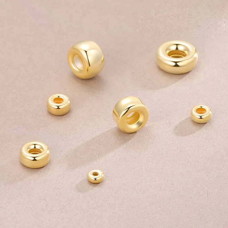 Solid 925 Sterling Silver Beads Rondelle/roundel Spacer Loose Bead Finding  for Jewelry DIY ,1pc - AliExpress