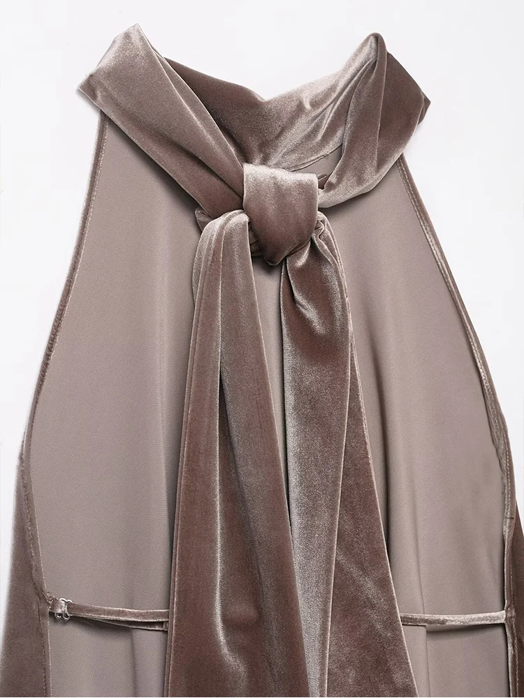 Women's Halter Tie Top Off Shoulder Tank Top Sexy Backless Summer New Asymmetrical Hem Tops Lady Fashion Solid Street Party Top