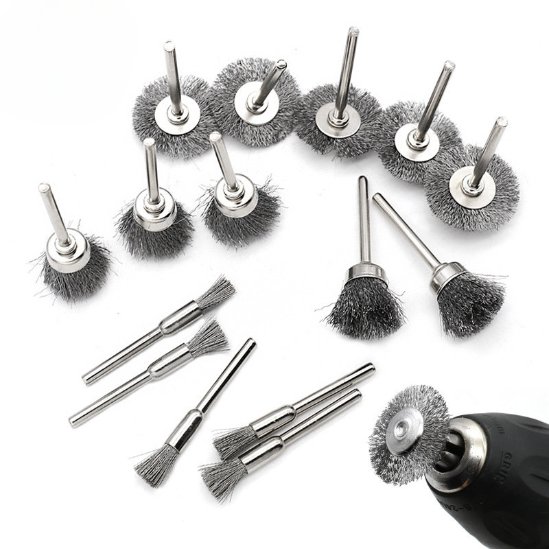 3pcs Steel brush Wire wheel Brushes Die Grinder  Rotary Tool Electric Tool for the engraver Drill accessories
