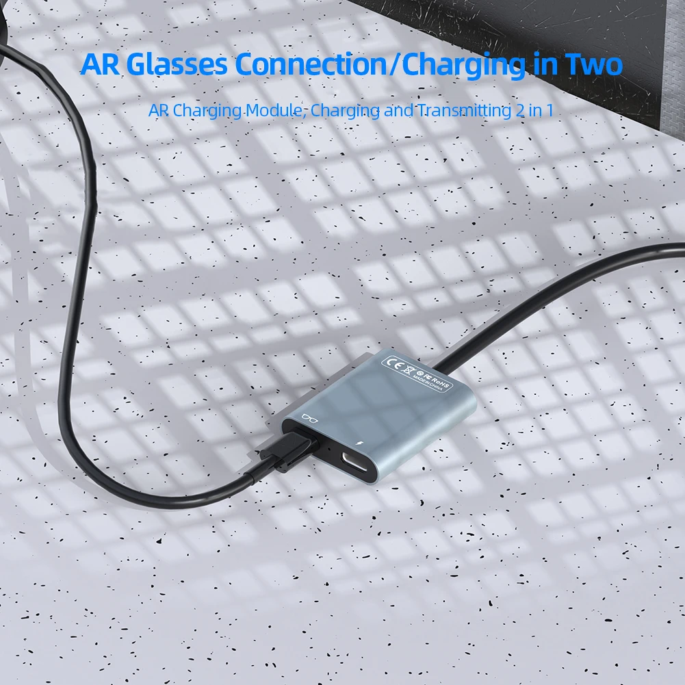 USB-C 허브 및 데이터 전송 USB C 도킹 스테이션, AR 안경 및 노트북 PC용 C타입 어댑터, 2 in 1, PD100W, 10Gbps 멀티포트 어댑터