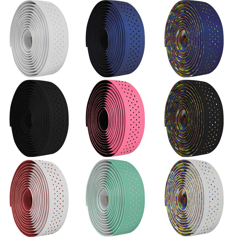 BUCKLOS Road Bike Handlebar Tape Silicone EVA Soft Comfortable Shockproof Anti-slip Racing Bike Bar Tapes