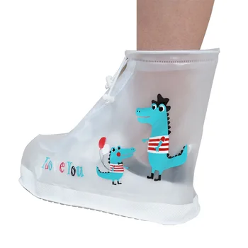 Kids Cartoon Dinosaur Overshoes Galoshes 1