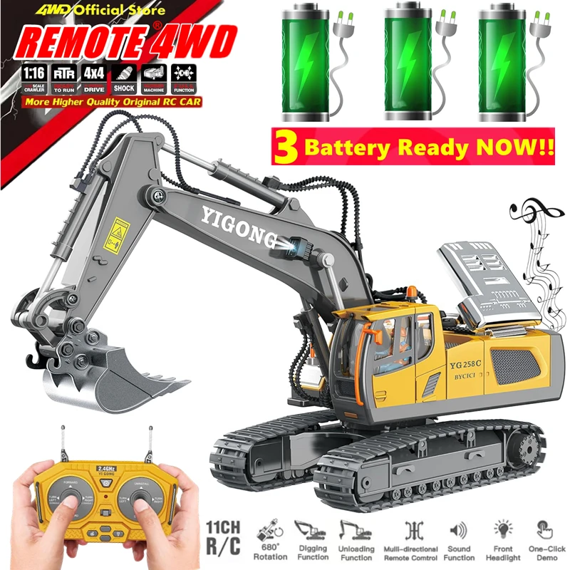 4WD Remote Control Excavator Dump Truck for Kids 1