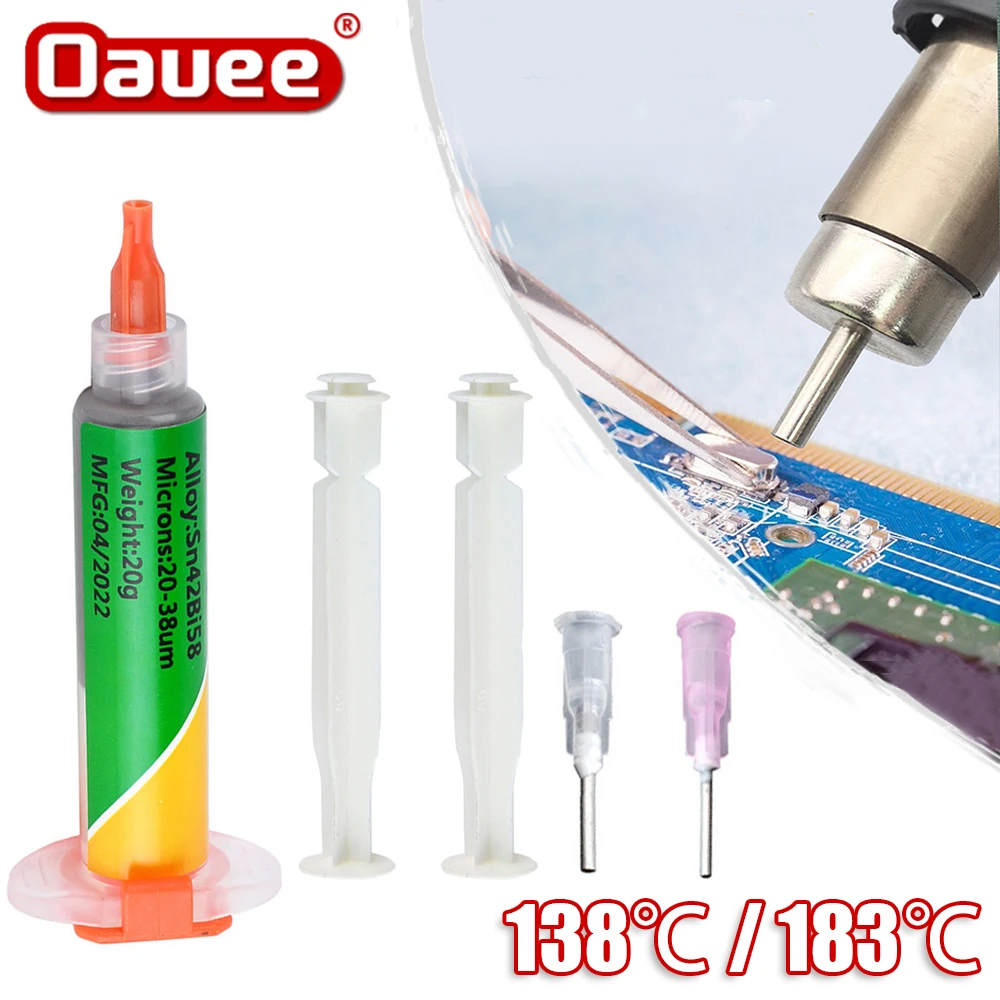 1/2PCS New Type Low Temperature Lead free Syringe Smd Solder Paste Flux