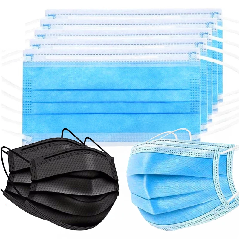 Disposable Face Masks 50-200pcs 3-Layer Breathable Anti-Dust Protective Masks for Daily Travel Work Use Facial Care Accessories face mask,disposable face mask