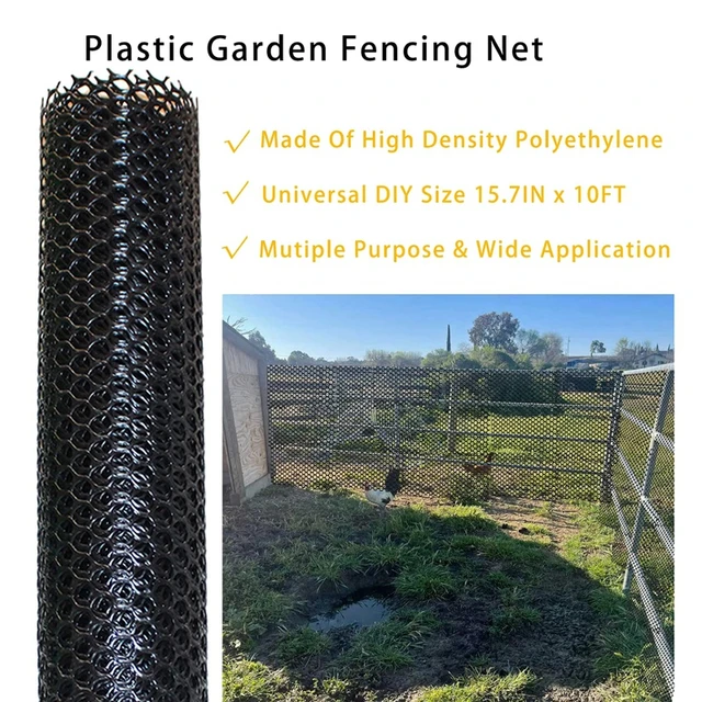 Plastic Chicken Wire Fence Mesh For Home Garden Courtyard 40x300cm