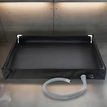 Foldable Shower Base Outdoor Tent RV Camping Awning Shower Tray Portable Shower Pan Foldable  Shower Base Pan with Drain Hose