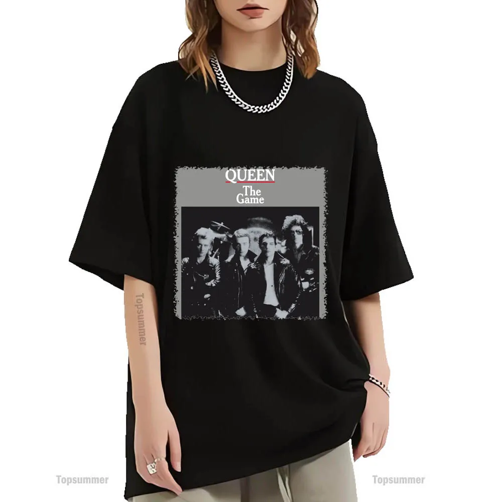 The Game Album T-Shirt Queen Tour T Shirt Uomo Estate Streetwear T-Shirt In Cotone Donna Manica Corta Top