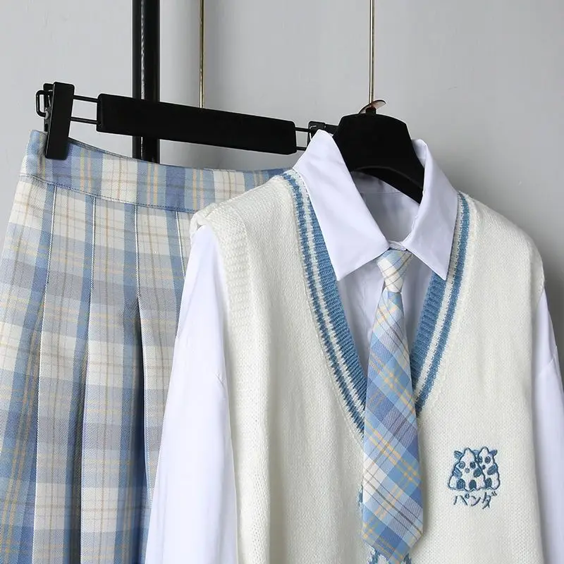 Japanese School Uniform Japanese Schoolgirl Skirt Jk Uniform Vest Skirt Sweater