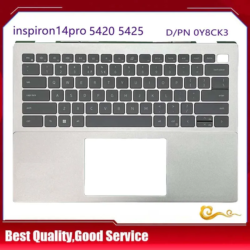 

YUEBEISHENG New/org For 14" Dell Inspiron 14 Pro 14Pro 5420 5425 Palmrest US Keyboard upper cover 0Y8CK3,Silvery