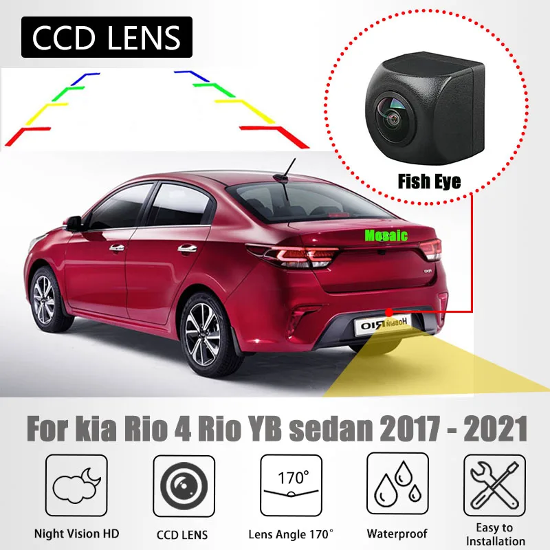 Fisheye Rear View Camera For Kia Rio 4 Yb Mk4 2017 2018 2019 2020 2021 ...