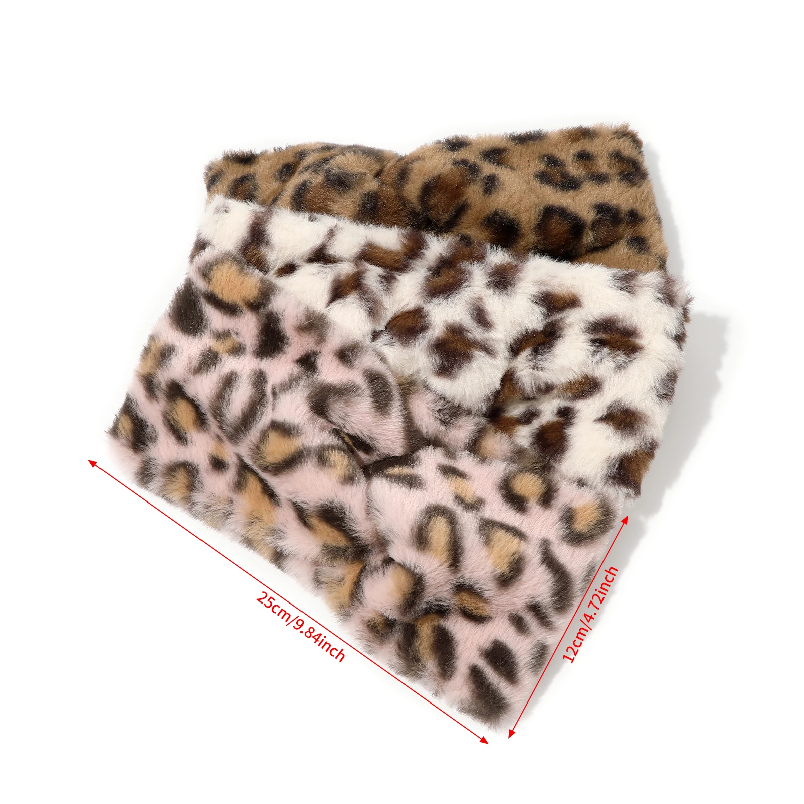 1pc Plush Leopard Print Headband For Women Autumn Winter Elastic Hairbands Girls Hair Accessories Headwear Hair Bands Turban