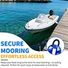 Elastic Mooring Rope Marine Anti-collision Rope 4FT Dock Line with Stainless Hook Adjustable Anchor Boat Ropes Surfing Bungee 5