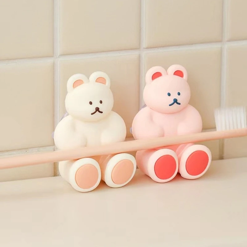Toothbrush Holder Wall Mounted Storage Hook Multi-Function Silicone Toothbrush Holders Hook Waterproof Suction Cup Wall Mounted