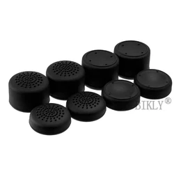 8-Pack Silicone Analog Thumb Stick Grip Caps - Enhanced Comfort and Control for Gaming Controllers (Black)