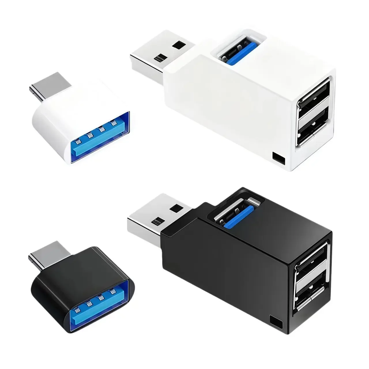 USB 3.0 어댑터 확장기 미니 13포트 고속, USB 2.0 to C 어댑터 포함..