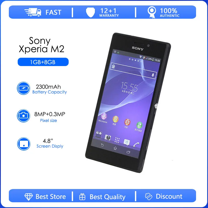 sony-xperia-m2-d2303-refurbished-original-unlocked-1gb-ram-8gb-rom-48-android-43-quad-core-8mp-wifi-1080p-4g-lte-phone