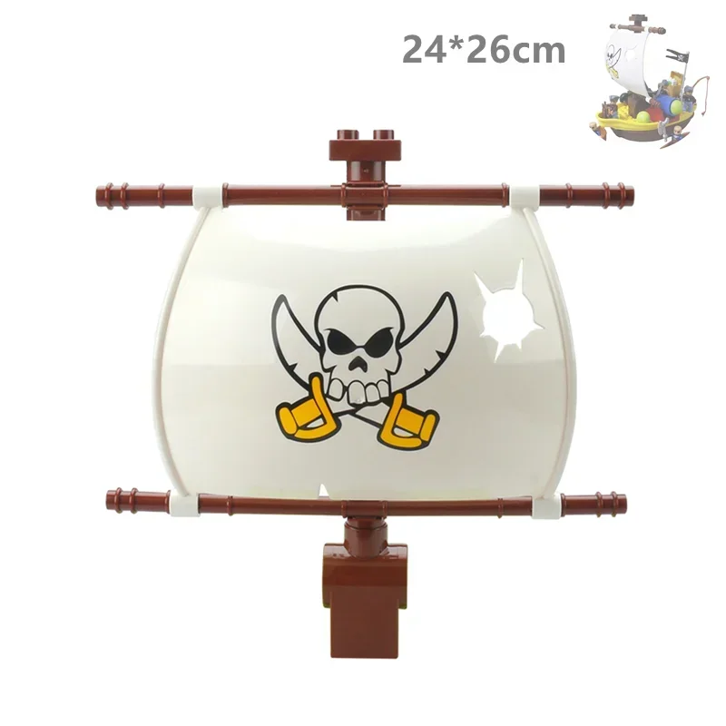 Large Building Block Adventure Ship Series - Brave Pirates Treasure Island Playset