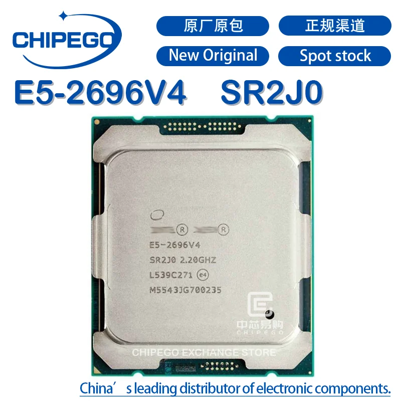 100% New Cpu E5-2696v4 Sr2j0 E5-2696 E5 2696v4 22-cores 2.20ghz 55mb ...