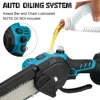8 Inch Brushless Electric Chainsaw Cordless Rechargeable Woodworking Garden Pruning Saw Tool for Makita 18V Battery 4