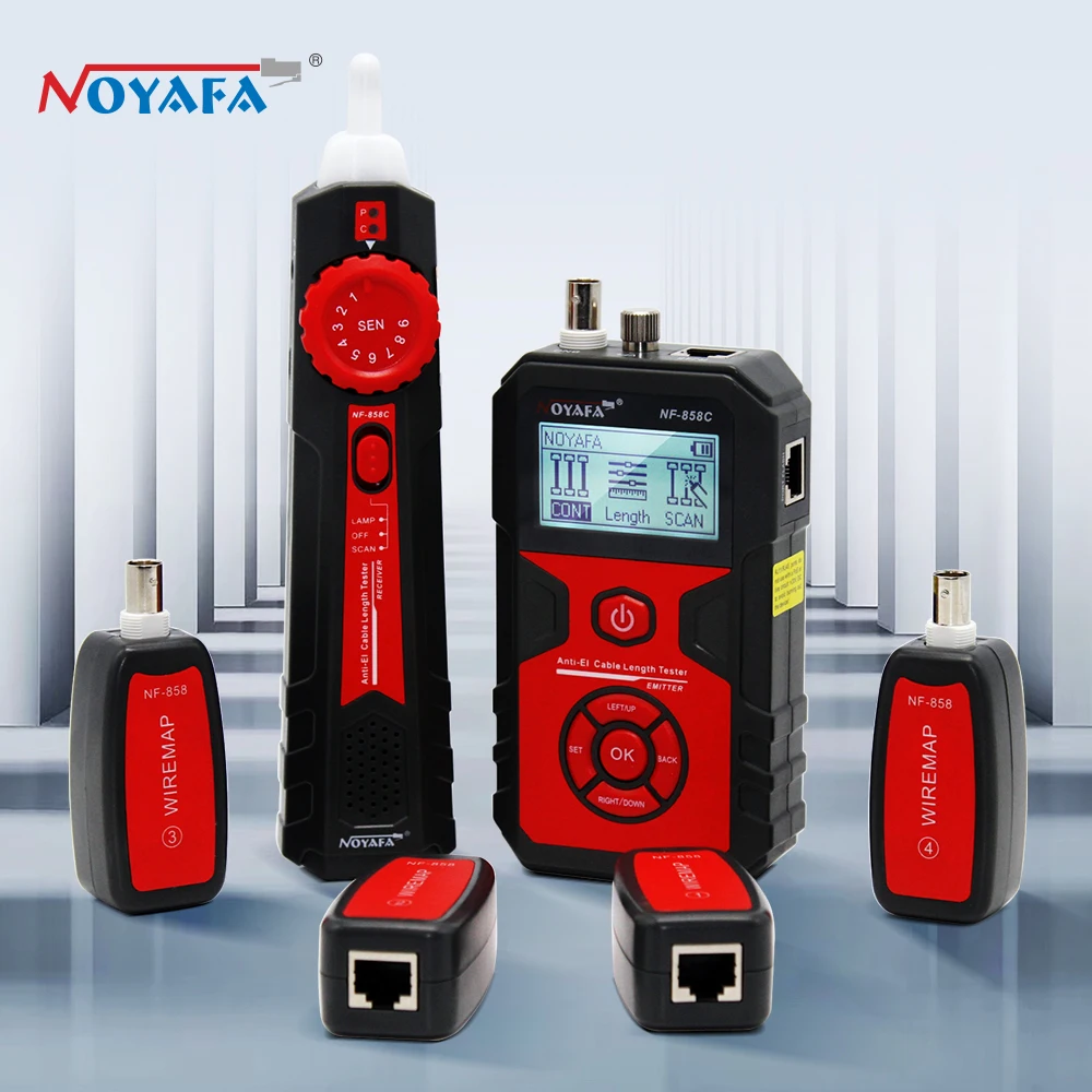 

Noyafa NF-858C Network Cable Tester with VFL Function LCD Digital Cable Tracker Network Line Finder Wire Tracker PoE Checker
