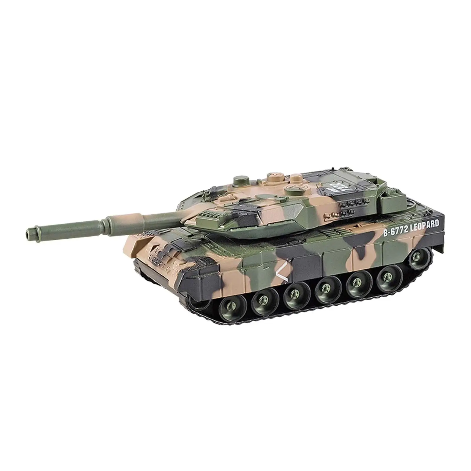 1/24 Tank Toy Creative with Light and Sound Rotating Fort Alloy Diecast Tank Toy for Kids 3-7 Years Old Girls Boy Birthday Gift