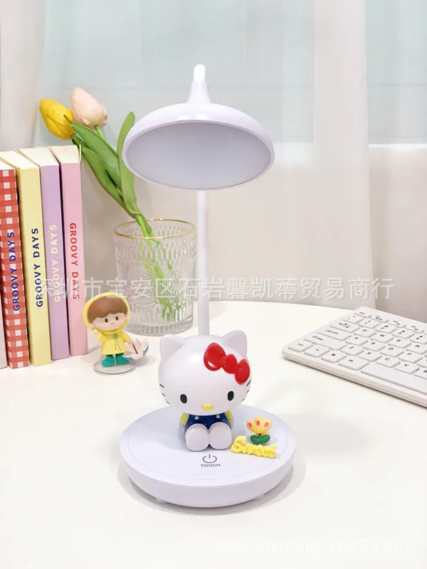thumbnail image 1 of Lámpara de escritorio Kawaii Sanrio Hellokitty Mymelody Lindo Anime Protección para los ojos Regalo para estudiantes y niñas Lámpara de noche recargable con LED para aprendizaje, 1 of 5