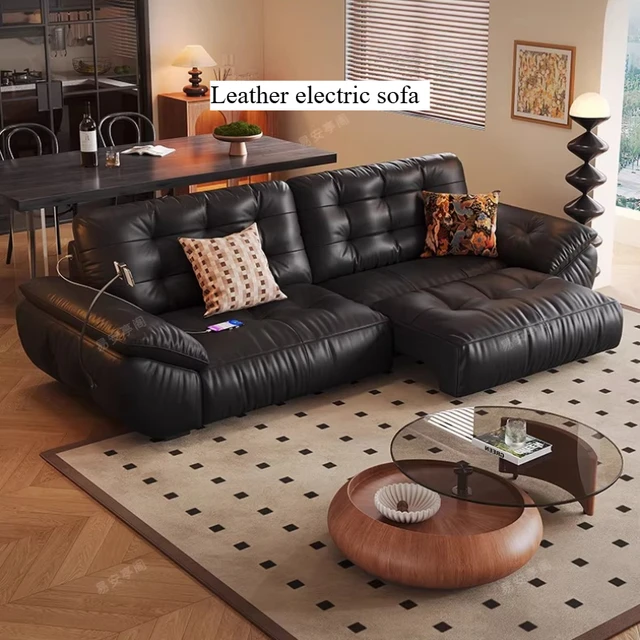Nordic Black Electric Sofa Living Room Extendeble Relaxing Chaise Electric Sofa Recliner Luxury Meuble De Salon Home Furniture 1 Nordic Black Electric Sofa Living Room Extendeble Relaxing Chaise Electric Sofa Recliner Luxury Meuble De Salon Home Furniture 1