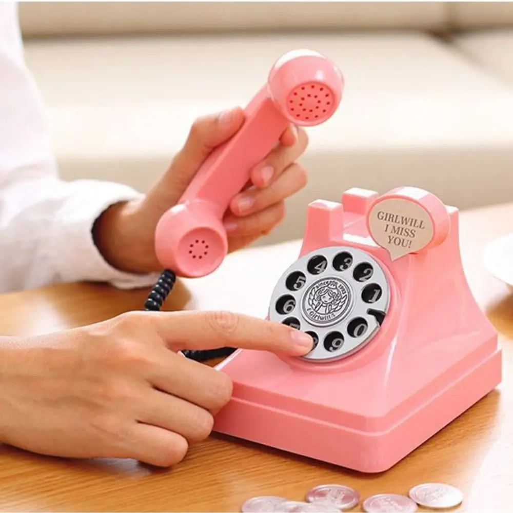 Salvadanaio a forma di telefono retro creativo per bambini_voghion.com
