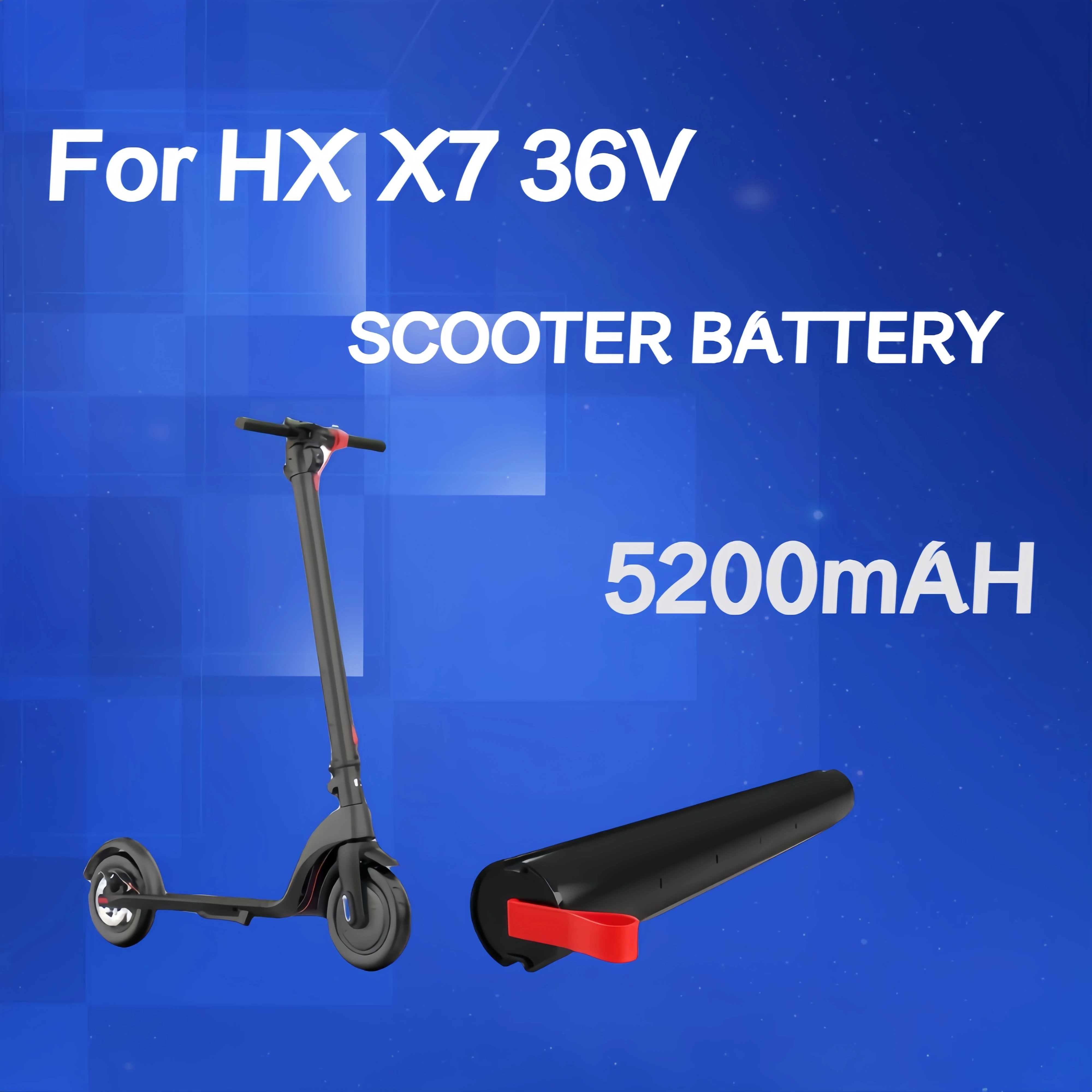 

36V 5200mAh X7 100% brand new foldable build in scooter battery, suitable for HX X7 scooters