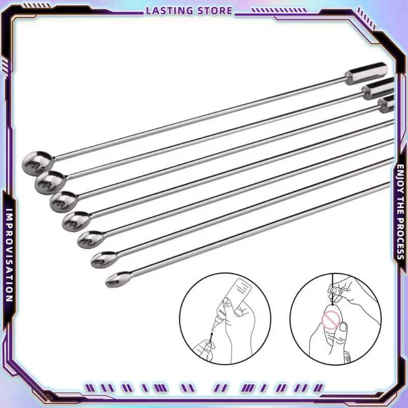 6-12mm Metal Urinary Catheter Urethral Dilator Male Urethral Stimulation Dilator Horse Eye Penis Plug Masturbation Sex Toys