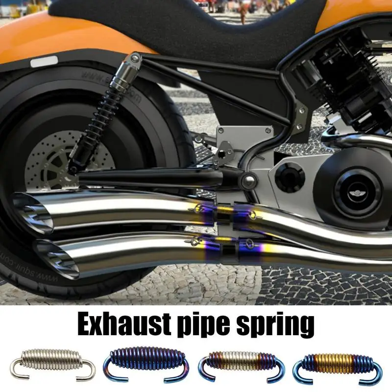 

Motorcycle Exhaust Springs Rugged Build Muffler Exhaust Pipe Spring Stainless Steel Vibrant Style Strong Exhaust Spring Hooks
