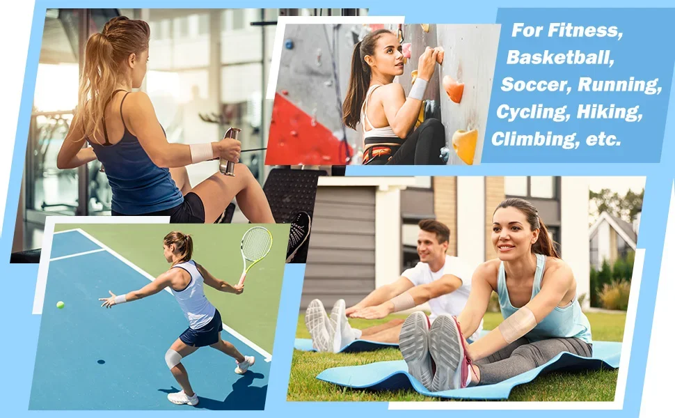 Description Picture 6 of item1 Roll White Self-Adhesive kinesiology Tape Skin Friendly Elastic Sports Bandages for Boxing,Football,Basketball Accessories