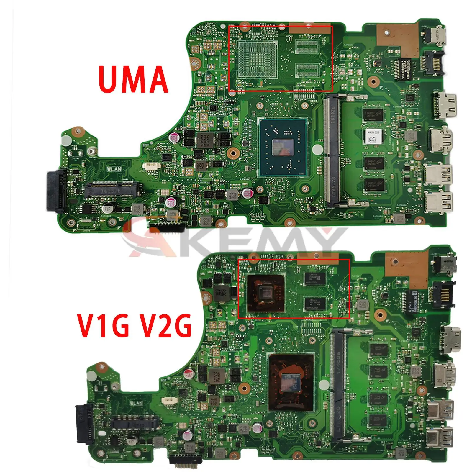 Akemy X555QG Mainboard UNTUK ASUS X555BP A555Q A555B X555QA X555BA