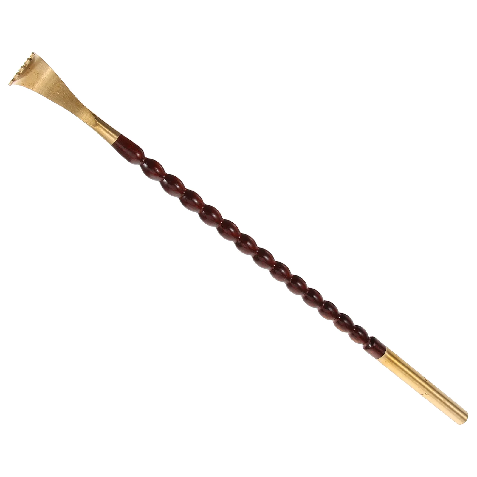 Long Handle Wooden Back Scratcher With Brass Head Portable Relief Tool For Wood Back Scratcher Massage Accessories Wooden back scratchers massage tool