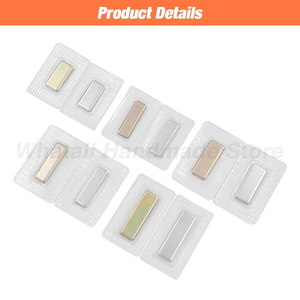 5Pairs PVC Invisible Hidden Metal Strong Magnetic Snaps Button Invisible Sew Magnetic Magnet Fastener For Handbag Clothing 4