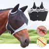 Horse Fly Masks Breathable Horse Head Cover Anti-Mosquito Horse Summer Eye Shield Adjustable Outdoor Riding Equestrian Equipment 1