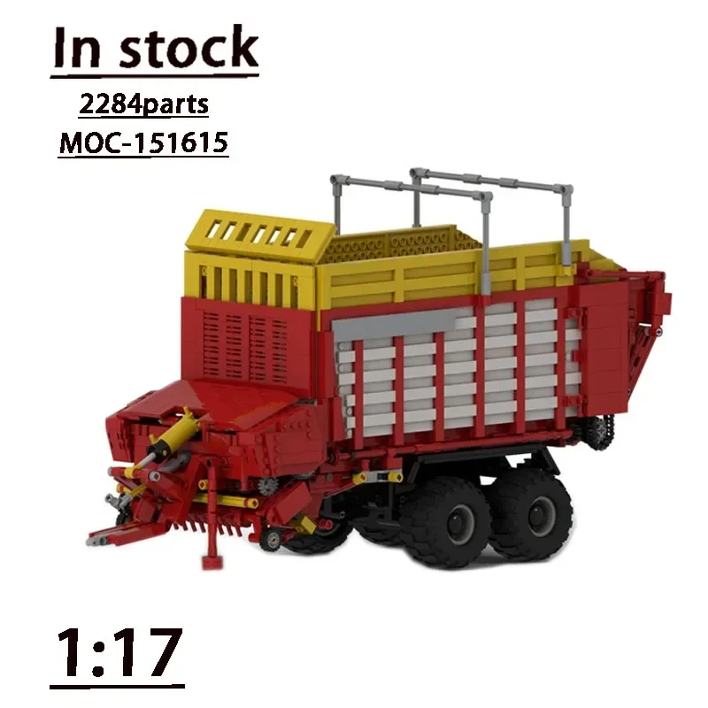 

MOC-151615Silage and Harvest Transport Wagon 1:17 Assembly Stitching Building Block Model Kids Birthday Building Blocks Toy Gift