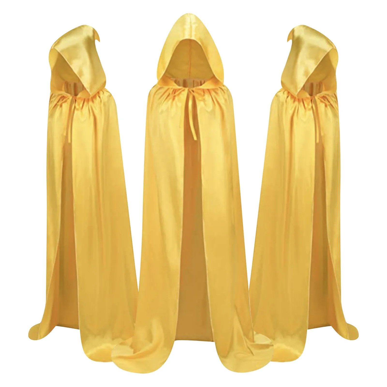 Kapuzenumhang für Erwachsene und Kinder, mittelalterliche Robe, Schnürung, Hexe, Vampir, Cosplay, Kostüme, Halloween-Party, Umhang – Detail 18
