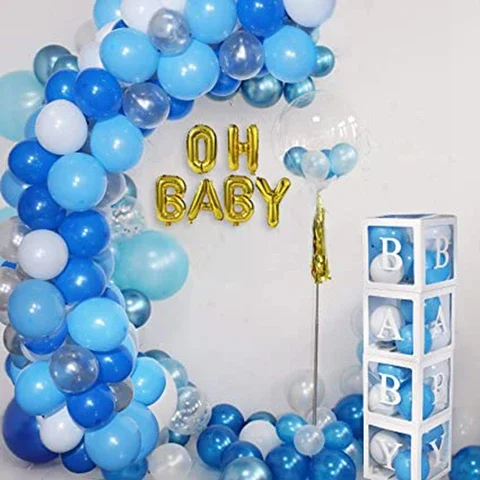

1st Birthday Party Decoration Baby ONE Transparent Balloon Box Girl Boy Baby Shower Decoration Wedding First Birthday Party Deco