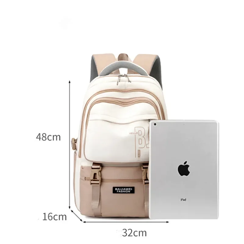 Famous Brand Designer BAIJIAWEI Children Backpack With Purse High School Student School Bags Kids Waterproof Schoolbags Teenager 4