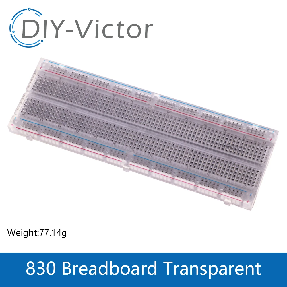 1pcs NEW MB-102 MB102 Breadboard 830 Point Solderless PCB Bread Board White/Transparent Test Develop DIY For Arduino image 8