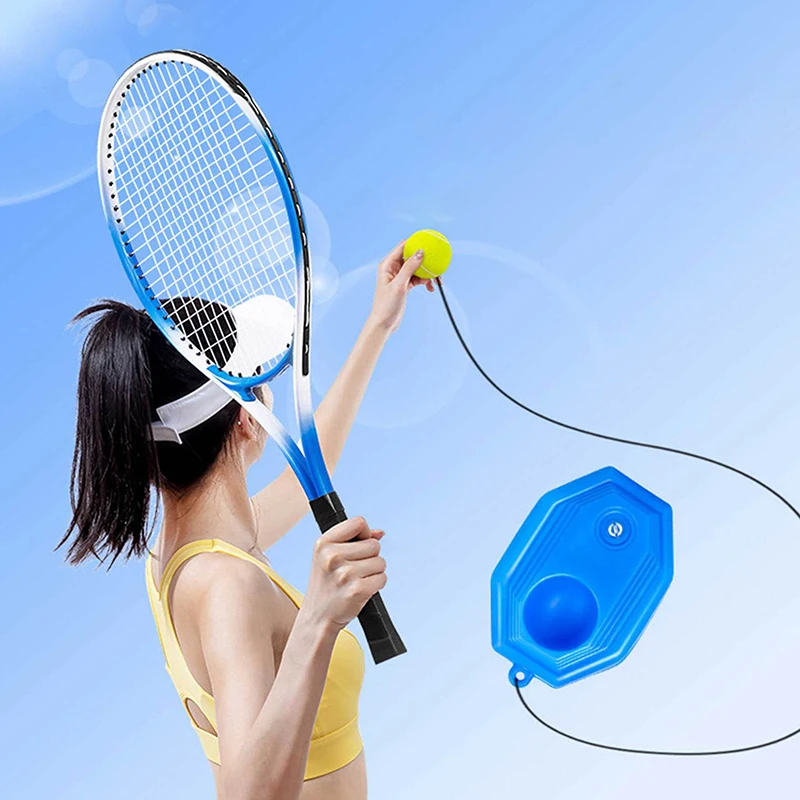Portable Solo Tennis Trainer Rebound Tennis Ball With String Rope Self Practice Training Tool For Adults Kids Beginners