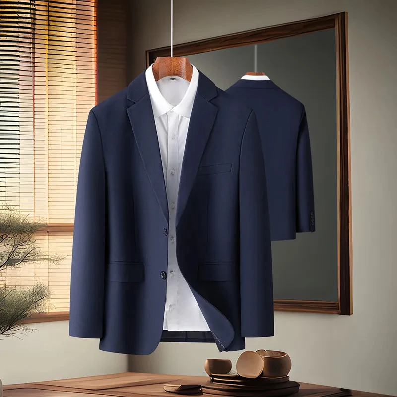 T41 Elegant, fashionable and trendy business men's single suit, boutique casual suit jacket for men