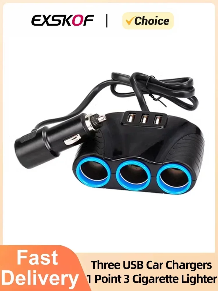 차량용 담배 라이터 소켓 분배기, USB 충전기 전원 어댑터 교체, 고프로 히어로 12 11 10, 12-24V